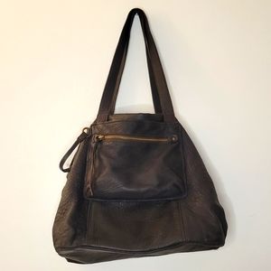 Abaco Paris Black Nubuck‎ Leather Bag
